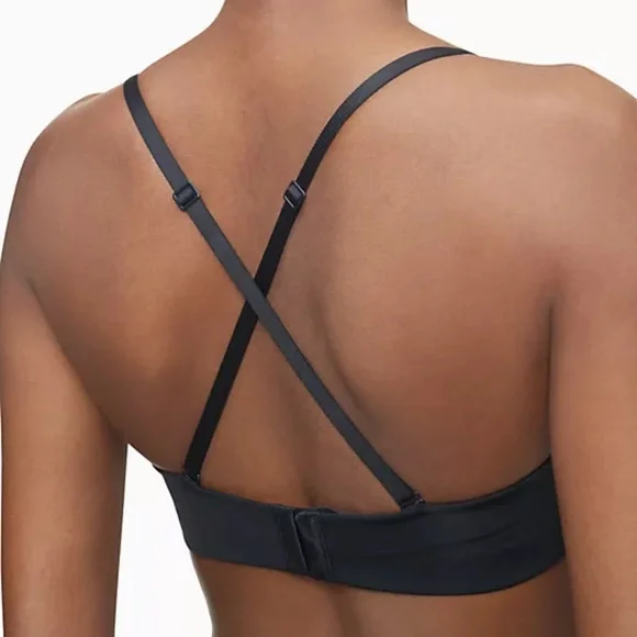 NWOT Calvin Klein Strapless Push Up Bra Detachable Straps Size 34A Black - Picture 7 of 14